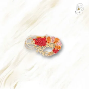 Broche Crevette Strass
