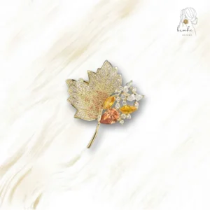 Broche De Luxe Ginko Scintillant