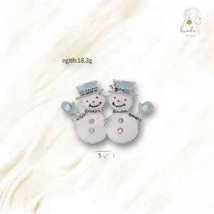Broche Double Bonhomme De Neige