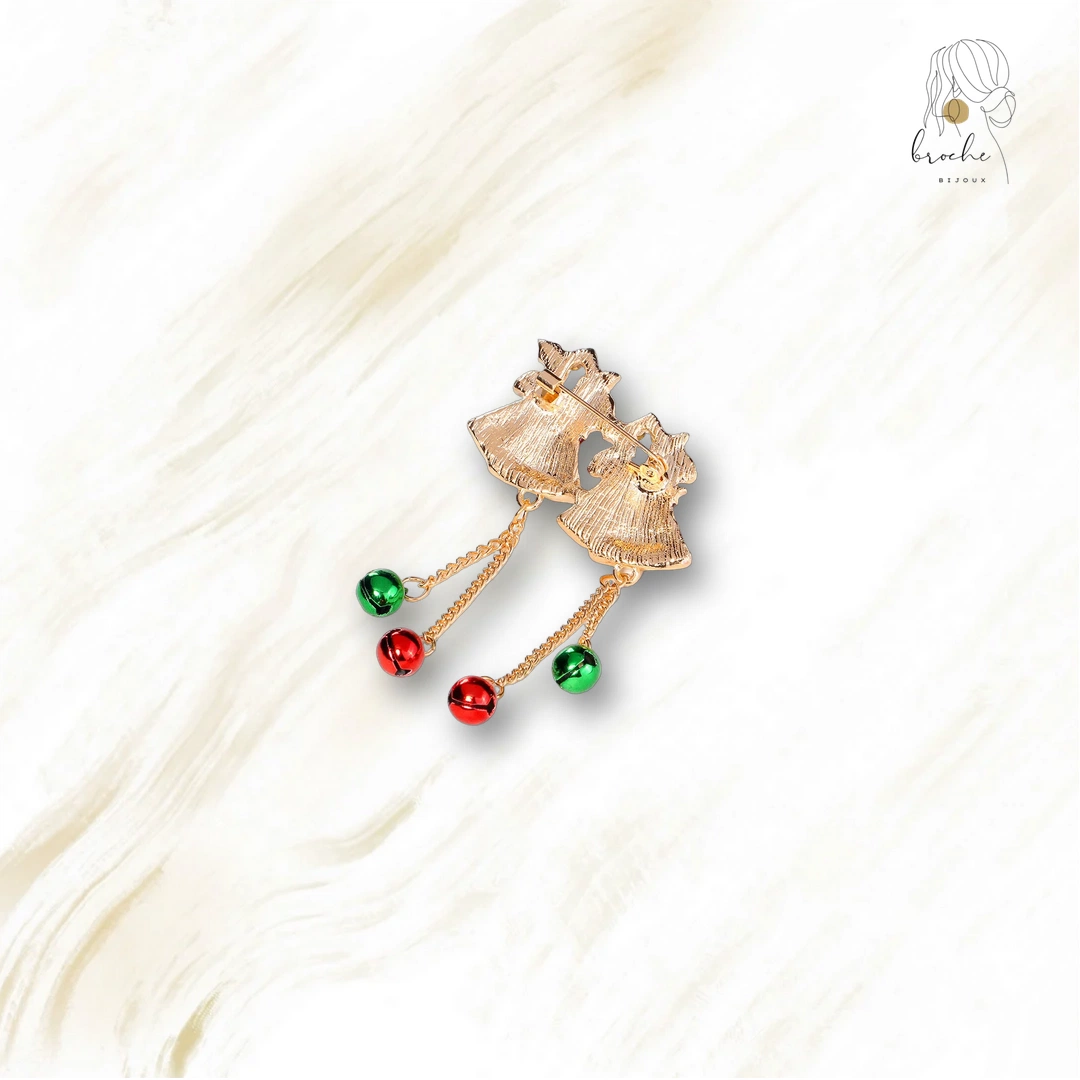 Broche Double Clochette De Noël
