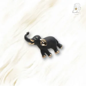Broche Éléphant Noir