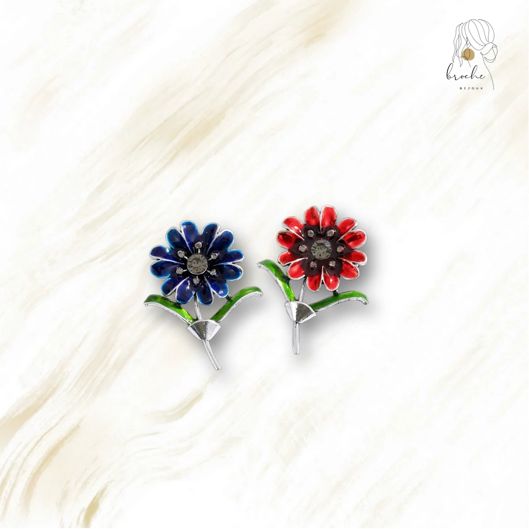 Broche Fleur Bleue