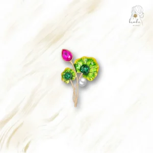 Broche Fleur Champêtre Avec Sa Petite Perle