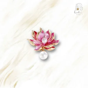 Broche Fleur De Lotus Perlé