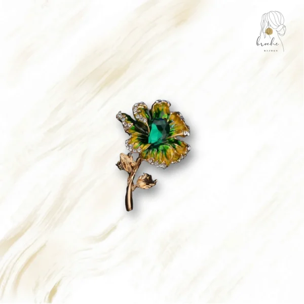 Broche Fleurs De Cerisier Et Grue Japonaise | Maison Des Broches