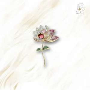 Broche Fleur Rose Déstructurée