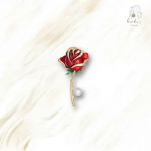 Broche Fleur Rose Grandiosa