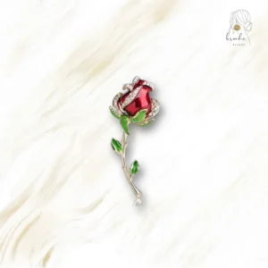 Broche Fleur Rose Millésime