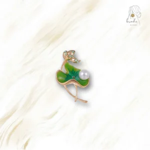 Broche Fleur Verte