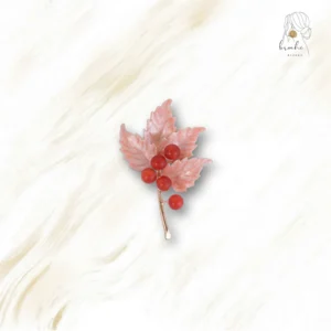 Broche Fleurs Branche De Baies