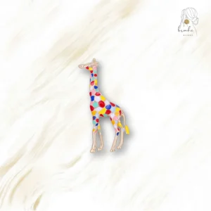 Broche Girafe Multicolore