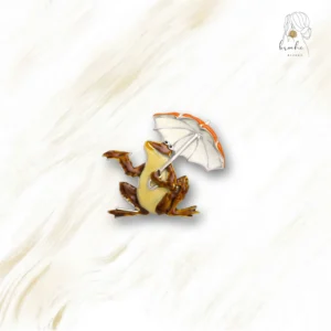 Broche Grenouille Avec Son Parapluie