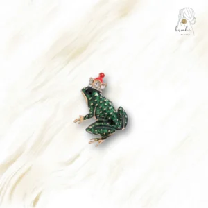 Broche Grenouille Couronné