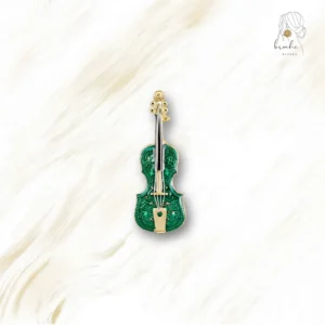 Broche Guitare Style Émeraude