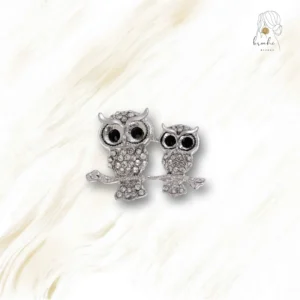 Broche Hibou Duo Argenté