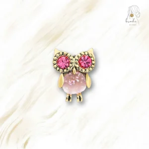 Broche Hibou Visionnaire Rose