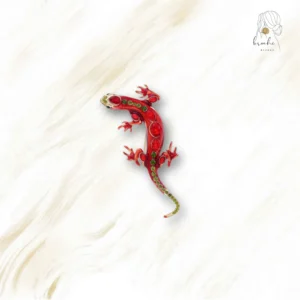 Broche Lézard Rouge