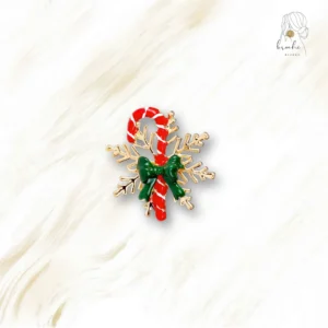Broche Noël Flocon Et Sucre D'Orge