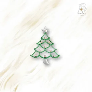 Broche Noël Sapin Argenté