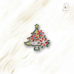 Broche Noël Sapin Art Déco