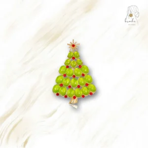 Broche Noël Sapin Boule Verte