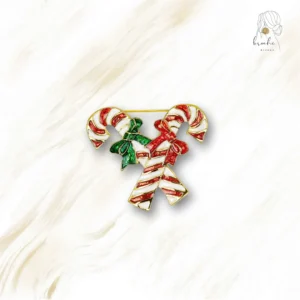 Broche Noël Sucer D'Orge Vintage