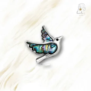 Broche Oiseau Argenté