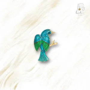 Broche Oiseau Bleu Perché