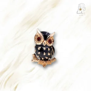 Broche Oiseau Chouette Curieuse