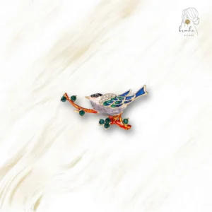 Broche Oiseau Étincelles Ardentes