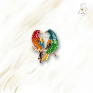 Broche Oiseau Inséparables