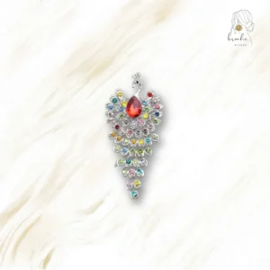 Broche Oiseau Robe Multicolore
