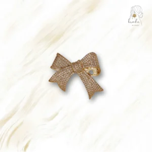 Broche Originale Noeud Papillon Strass