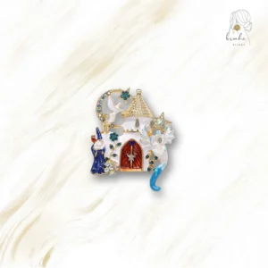 Broche Originale Petite Maison Blanche