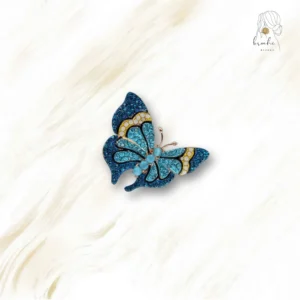 Broche Papillon Bleue