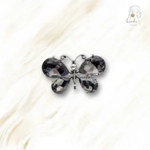 Broche Papillon Brillance Noire