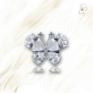 Broche Papillon Crystal Clear