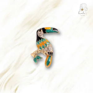 Broche Perroquet Strass