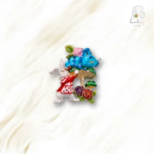 Broche Petit Lapin Avec Son Jardin