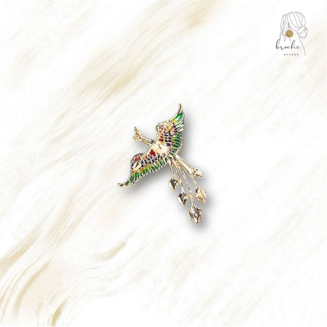 Broche Phoenix Coeur Brillant