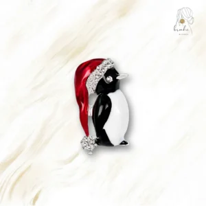 Broche Pingouin Style Noël