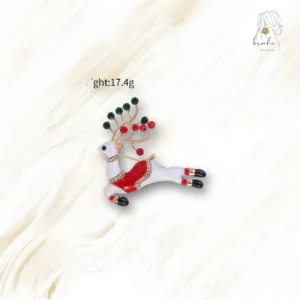 Broche Renne Blanc De Noël
