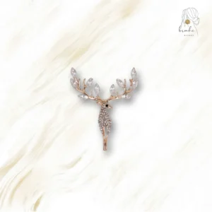 Broche Renne Strass Moderne