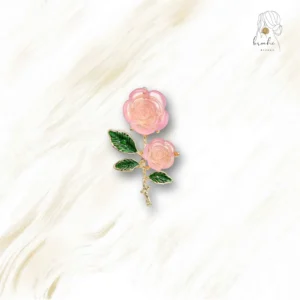 Broche Rose Double