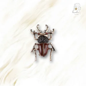 Broche Scarabée Noisette