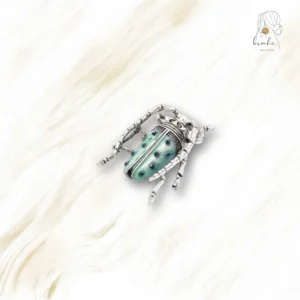 Broche Scarabée Vert Antique