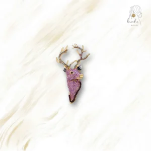 Broche Tête De Renne Luxueux