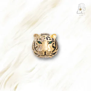 Broche Tête De Tigre Mi Strass