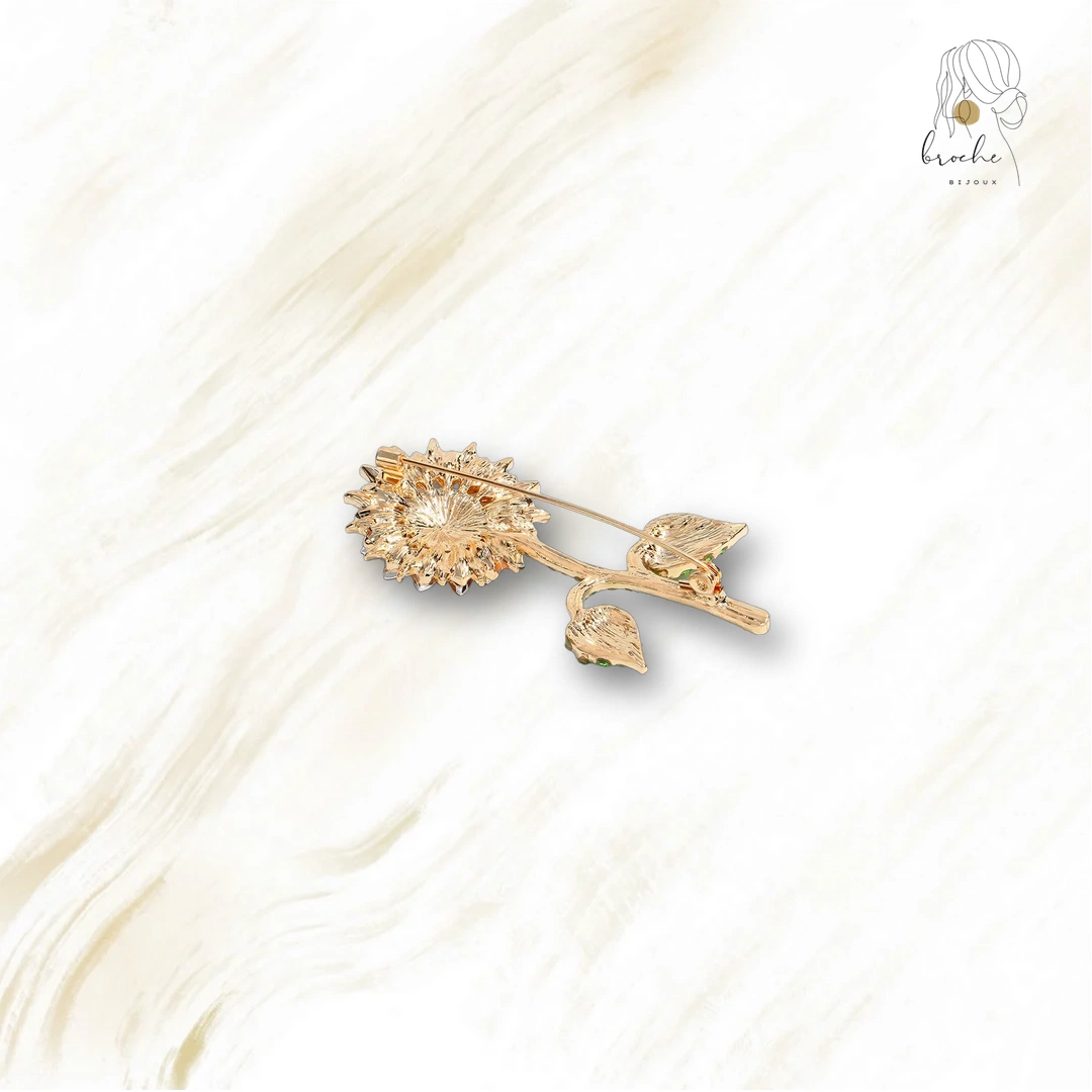 Broche Tournesol En Strass