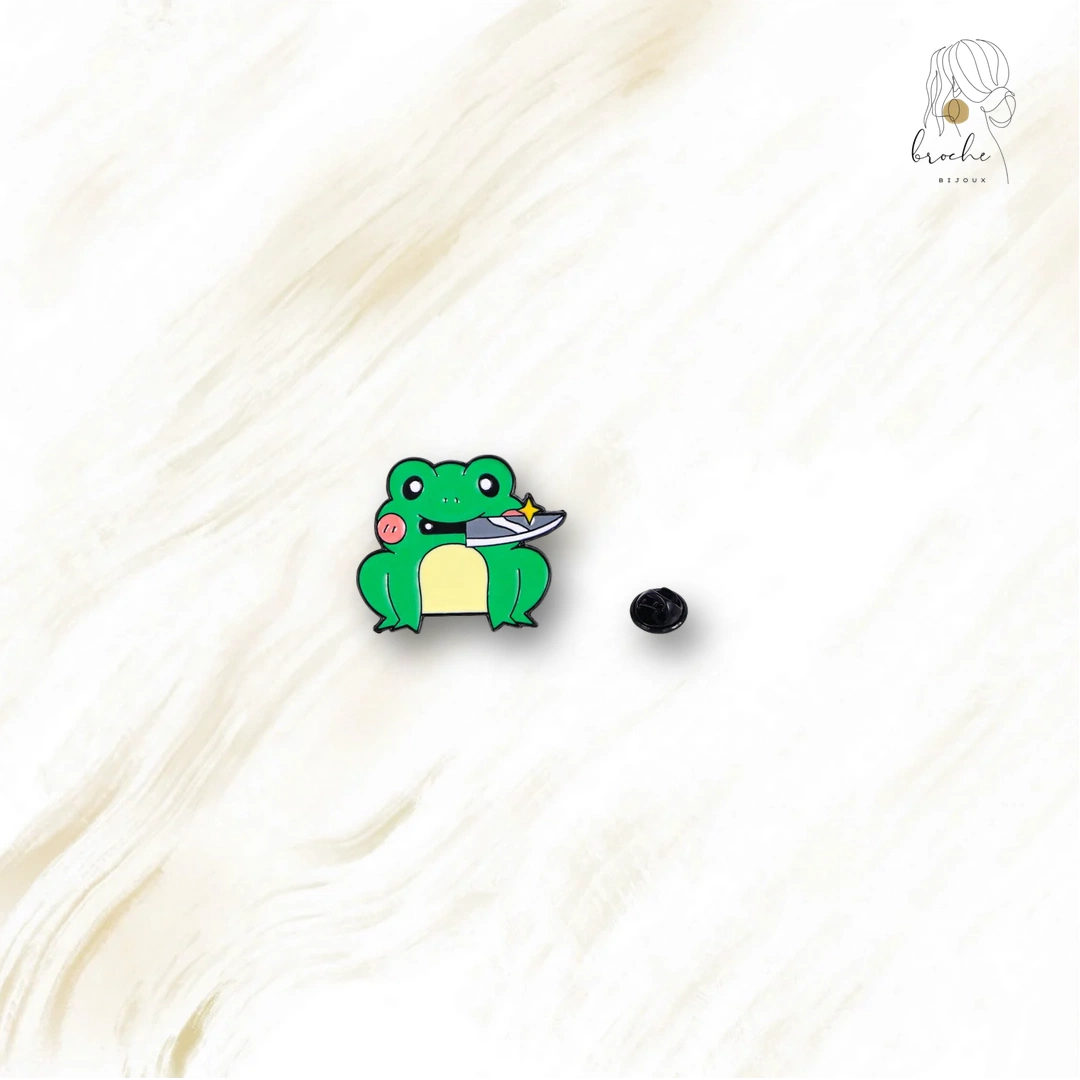 Pin's Grenouille Avec Petit Couteau